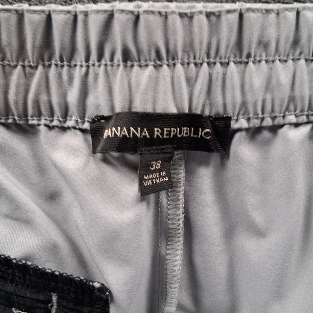 Banana Republic Jogger Pants Mens 38 Gray Elastic Waist Active Casual 2605